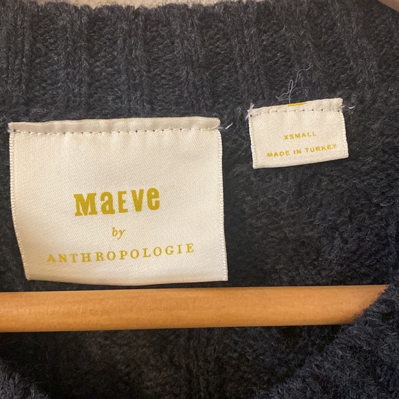 Anthropologie Charcoal Grey Button-up Sweater - Picture 2 of 3